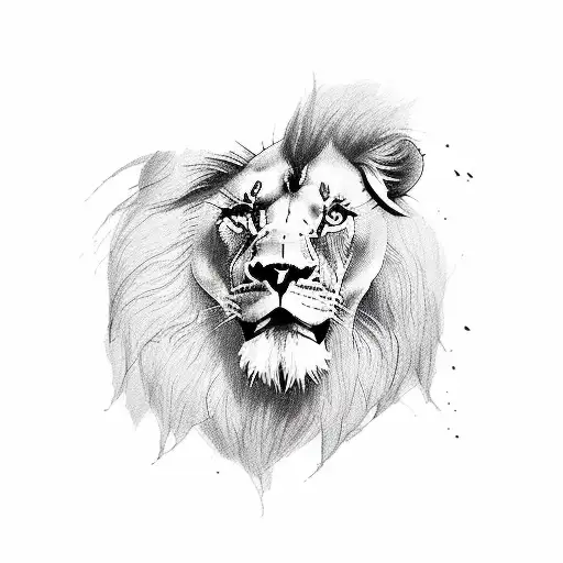 Rose With Lion And Birds