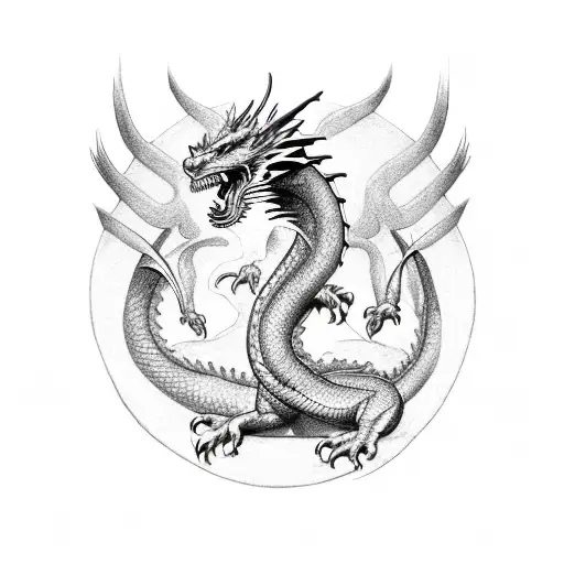 Dragon Logo Motor Heart A