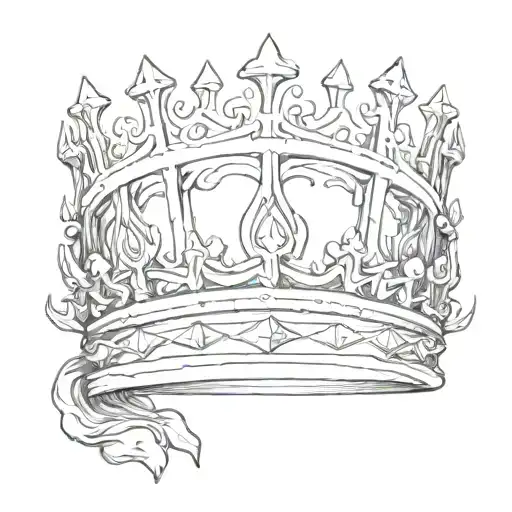 Crown That Starts On Top Of Wrist And Rest Of The Crown Reach Onto Top Of Left Hand