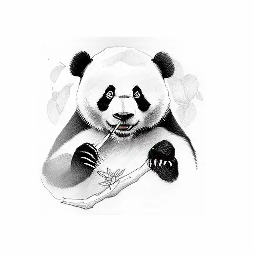 Panda Adjusting Another Panda's