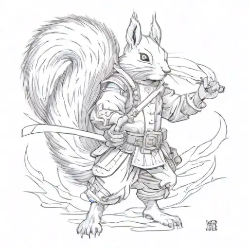 Squirrel Ronin Fight