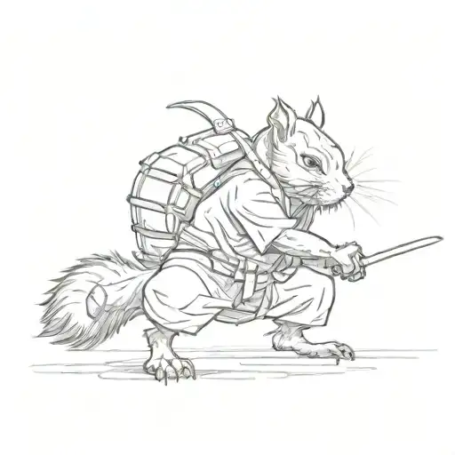 Squirrel Ronin Fight
