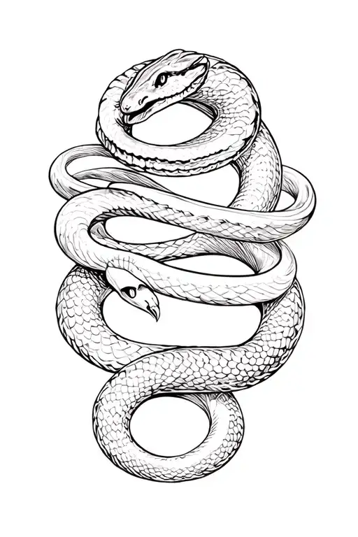 Serpent Coiled Snake Wrapped