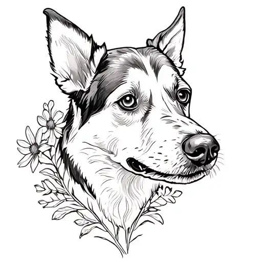 Wildflowers Dog