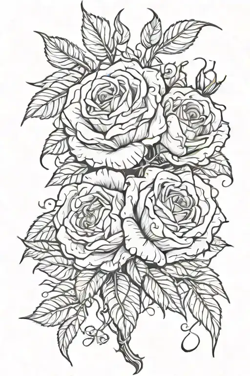 Roses With Roots And Thorns Making The Word Gomez