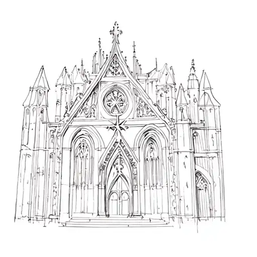 Add A Gothic Church On A Background