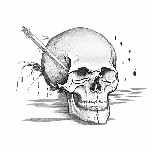 Skull Music Grunge And Hippy Style