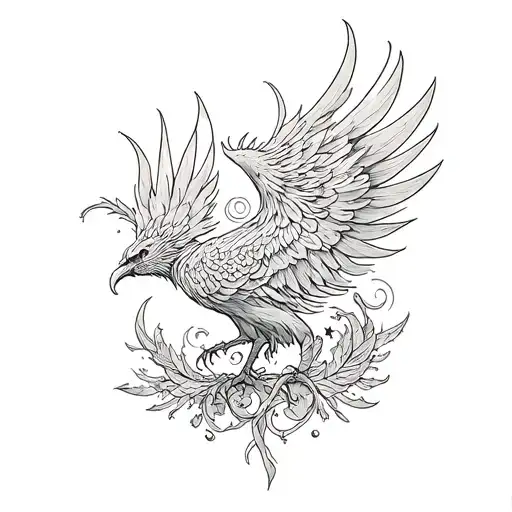 Phoenix With Aa Sobriety Design