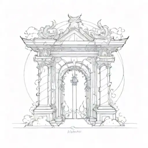 Heaven Gates Behind Him