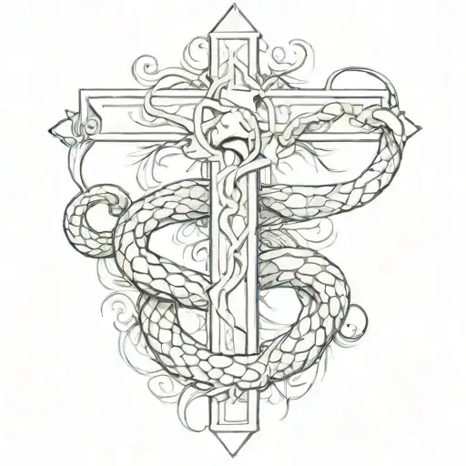 A Cross And A Snake
