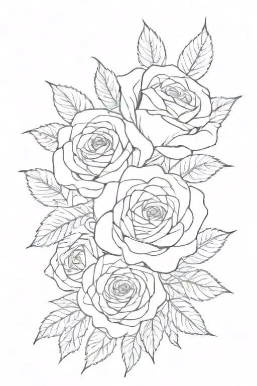 Thin Line Rose And Violet Boquet Held Together