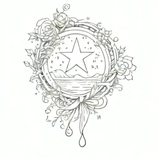 Water Brook And A Star Passing