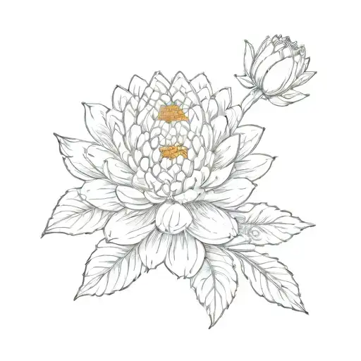 Marigold And Water Lily