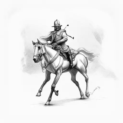 Ghost Riding A Horse Loose Lines 1930S