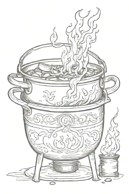 Cooking Pot Over Fire