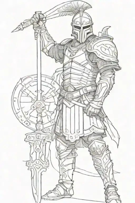 Roman Warrior In Armor