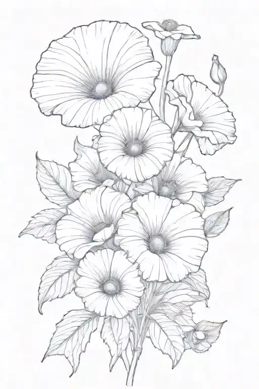 Morning Glory And Poppy Flower