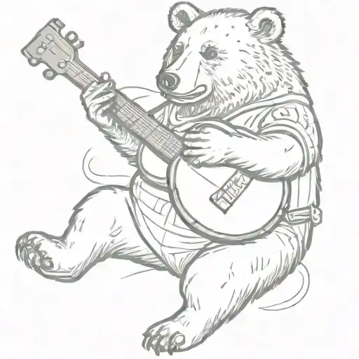 Bear Playing The Banjo