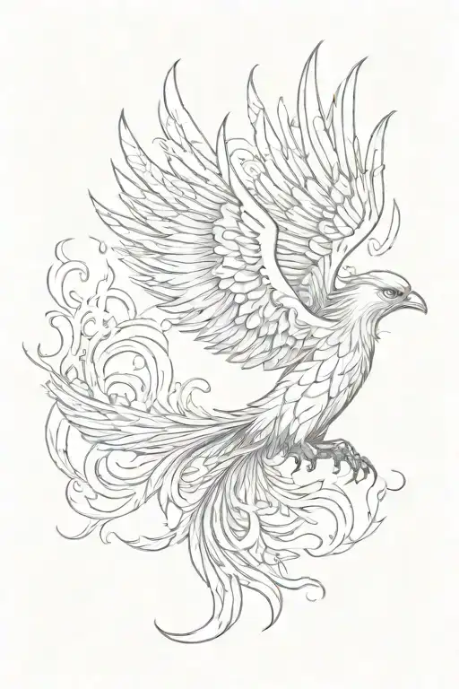 Phoenix Bird Flying