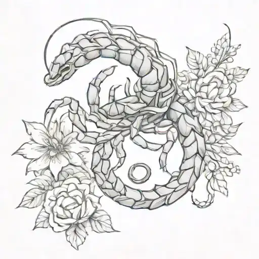 Scorpion Made Of Flowers