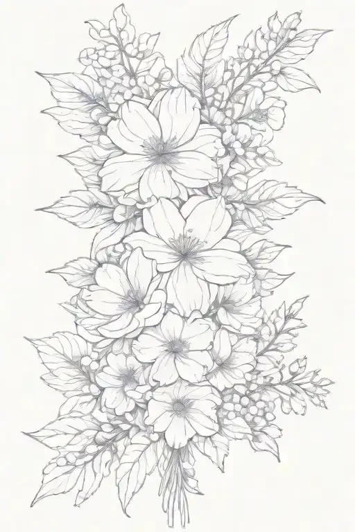 April July Birth Flower Bouquet