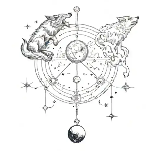 Infinity And Wolf And Balance And Moon Scale Made Entirely