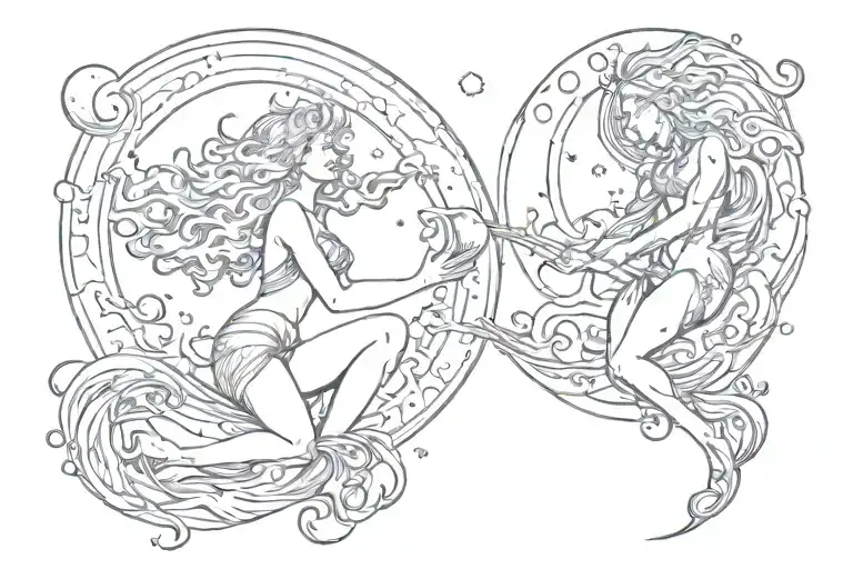 Aquarius Moon Merging Together