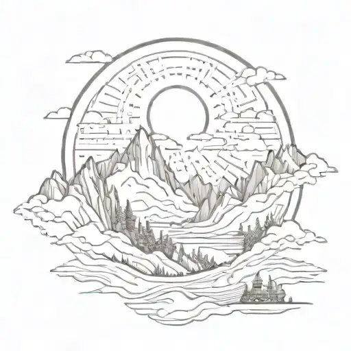 Mountains And Sun Rising