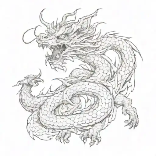 Dragon And Oni Japanese Style