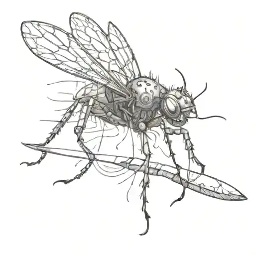 Fly Killing A Spider With Knife