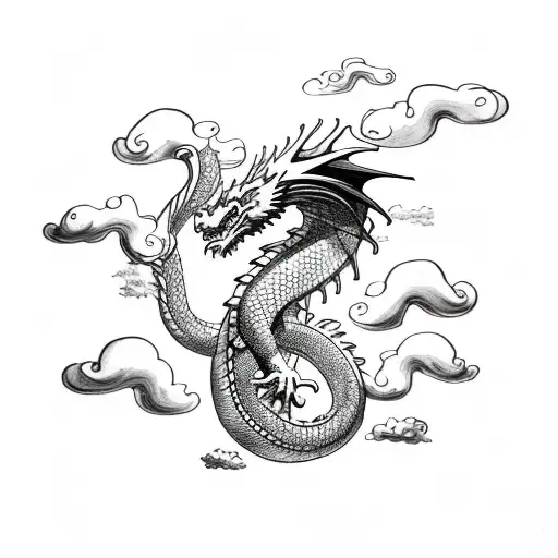 Dragon In Clouds