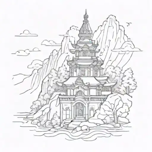 Lalish Temple Surrounded My Mountain Landscape