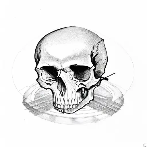 Skull And A Houglass