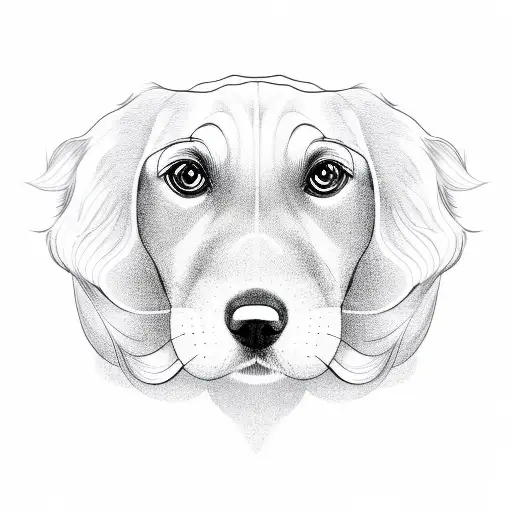 Cocker Dog With A Single Line Minimalist
