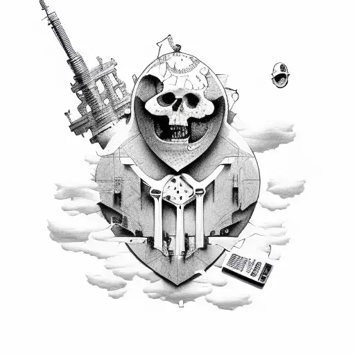 Rip Pi Wit Broken Heart And Heaven Clouds In Oth Gates