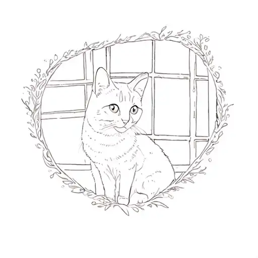 A Cat Looking Out Of A Window