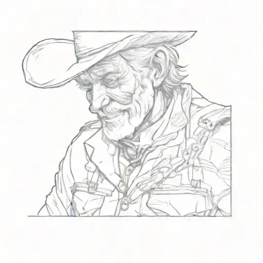 An Old Man In A Cowboy Hat