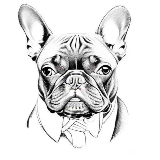 Black French Bulldog With Black Eyes