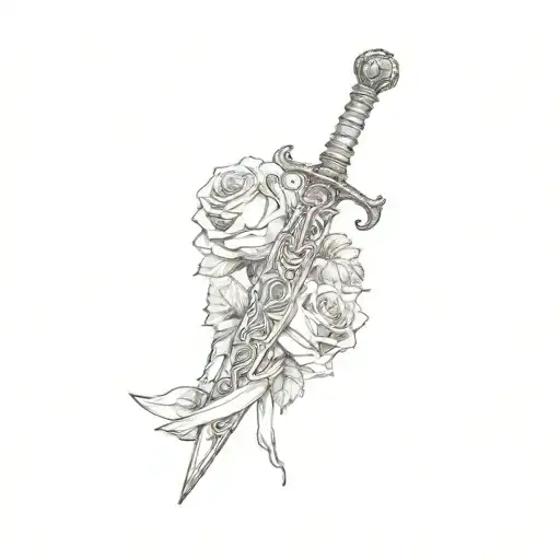 A Sword And Rose And Jaw Bone