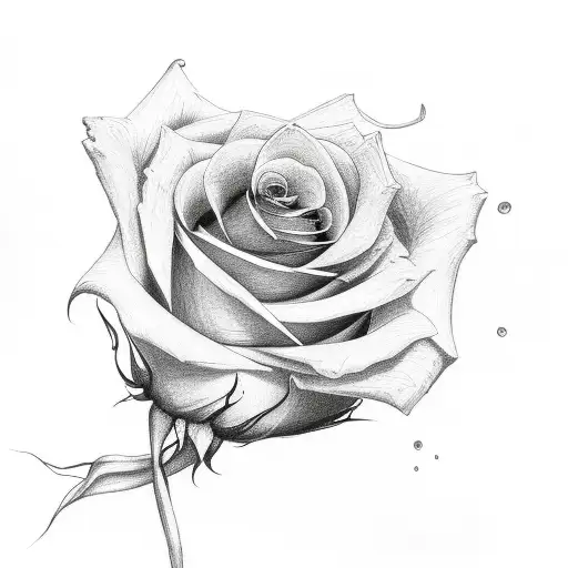 Rose With A Dragon Around The Stem