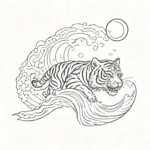 A Wave Shaped Like A Tiger