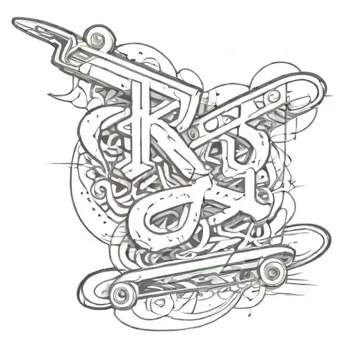 Combine Skateboarding Tricks With Graffiti Lettering For A Unique And Edgy