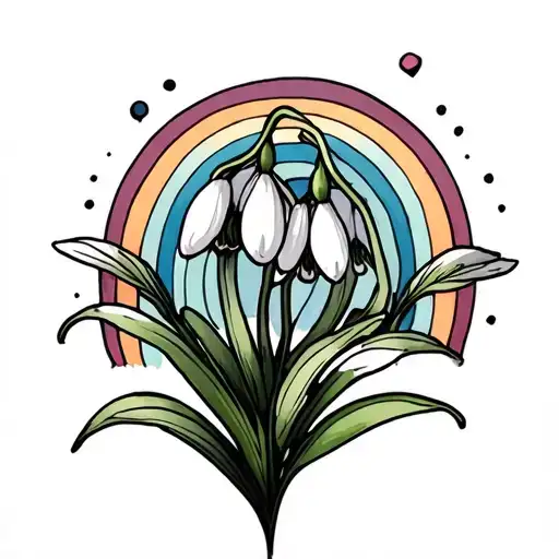 Snowdrop And Rainbow