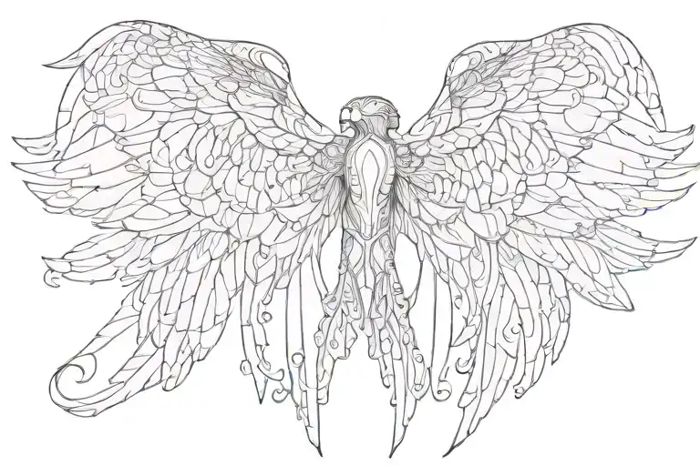 Etch Wings Spread Wing