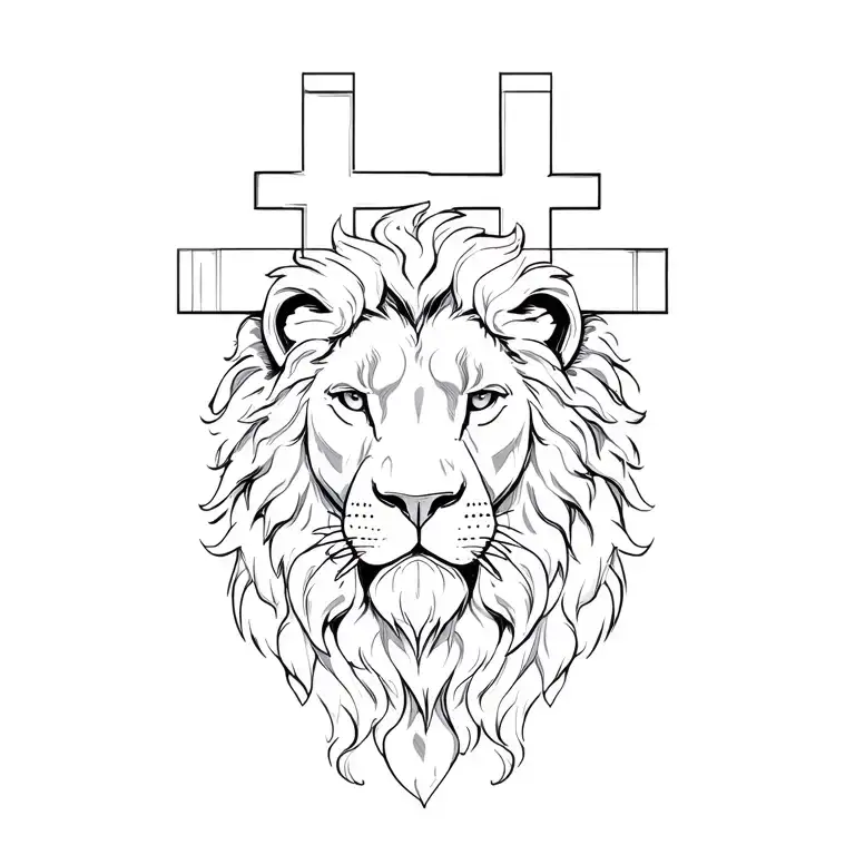 Lion And Cross