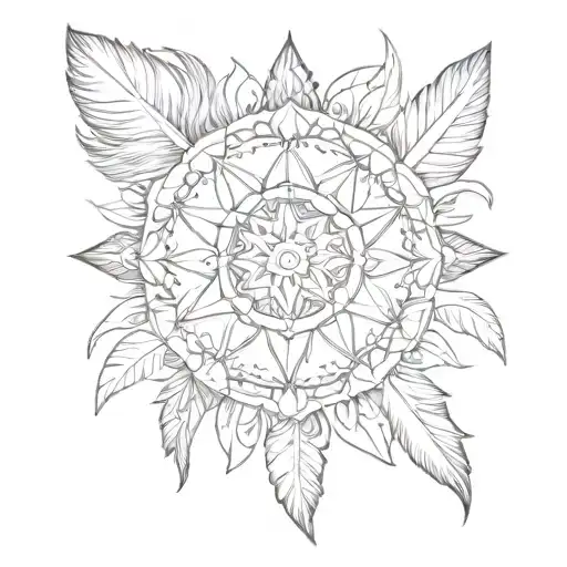 Mandala And Feather