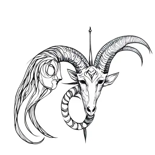 Capricorn And Cancer Symbol Incorporated Representing The Client's Love