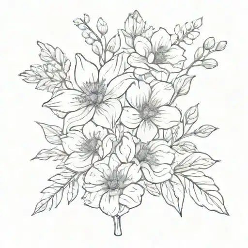 Flower Bouqet Of September And November Birth Flowers