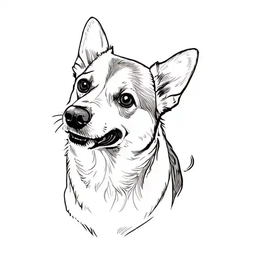 Dog Mixture Of Corgue And Sib