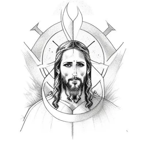 Full Body Jesus Christ Stained Glass